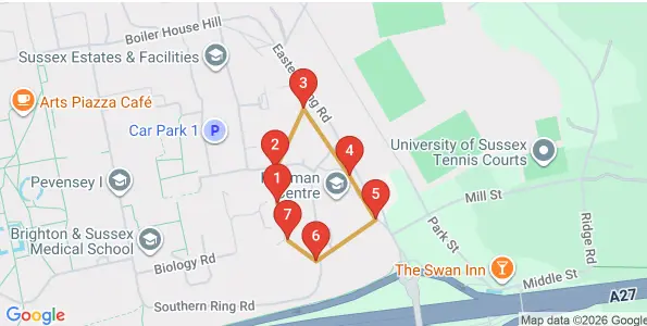Map showing the completed patrol route with numbered checkpoint pins.